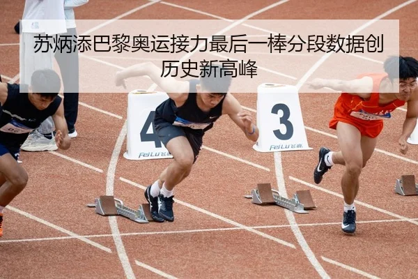 苏炳添巴黎奥运接力最后一棒分段数据创历史新高峰